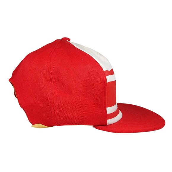 Vintage 1980s Shebester Oil AJD Trucker Hat Red White Snapback USA - Picture 3 of 8